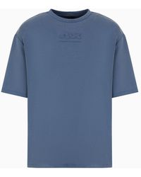 Armani Exchange - T-shirt Relaxed Fit In Cotone Con Logo Tono Su Tono - Lyst