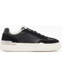 ARMANI EXCHANGE - Low-Top Sneaker Mit Wildledereinsätzen Und Schnürung - Lyst
