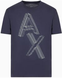Armani Exchange - Pima Cotton Jersey T-shirt With Maxi Logo Print - Lyst