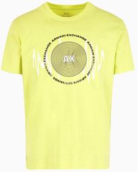 Armani Exchange - T-shirt Regular Fit In Cotone Con Stampa Giradischi - Lyst