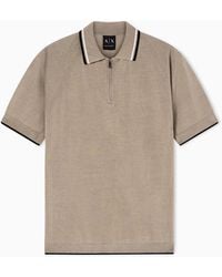 ARMANI EXCHANGE - Cotton Polo Shirt - Lyst
