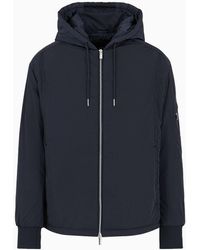 Armani Exchange - Crinkle Fabric Jacket With Hood - Lyst
