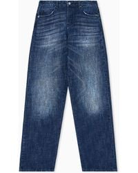 ARMANI EXCHANGE - Vaqueros Sombreados De Corte Relajado Y Tiro Bajo - Lyst