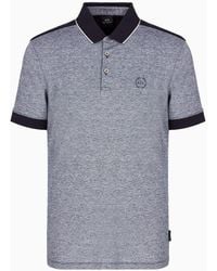 Armani Exchange - Cotton Piquet Polo Shirt - Lyst