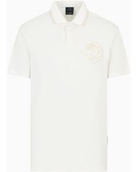 Armani Exchange - Regular Fit Pique Polo Shirt With Embroidery - Lyst