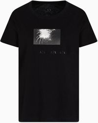 ARMANI EXCHANGE - Relaxed Fit T-Shirt With Photo Print - Lyst