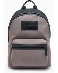 ARMANI EXCHANGE - Two-Tone Backpack With Logo - Lyst