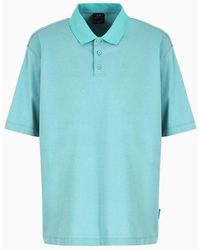 Armani Exchange - Loose Fit Polo Shirt In Asv Organic Cotton - Lyst