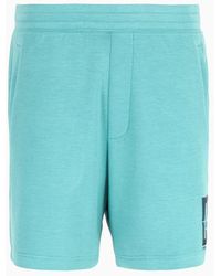 Armani Exchange - Shorts With Side Logo Patch - Lyst