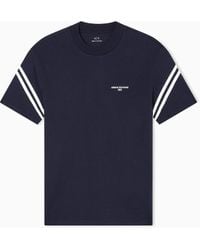 ARMANI EXCHANGE - Regular Fit T-Shirt With Contrasting Piping - Lyst