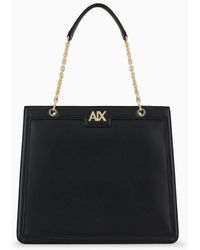 Armani Exchange - Tote Bag With Chain Handles - Lyst