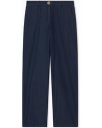 ARMANI EXCHANGE - Chambray Fabric Trousers - Lyst