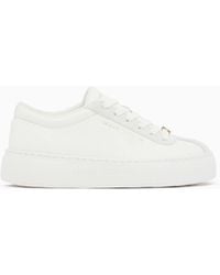 ARMANI EXCHANGE - Low Cut Sneakers With Suede And Tumbled Finish - Lyst