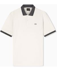 ARMANI EXCHANGE - Cotton Polo Shirt - Lyst