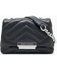ARMANI EXCHANGE - Technical Mini Bag With Chevron Quilting - Lyst
