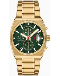 ARMANI EXCHANGE - Reloj Con Cronógrafo De Acero Inoxidable Color Dorado - Lyst