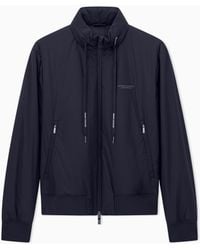 ARMANI EXCHANGE - Stretch Nylon Jacket With Zip - Lyst
