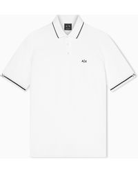 ARMANI EXCHANGE - Classic And Refined Cotton Piqué Polo Shirt - Lyst
