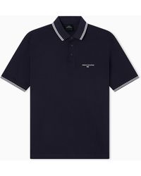 ARMANI EXCHANGE - Regular Fit Cotton Jersey Polo Shirt - Lyst