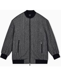 ARMANI EXCHANGE - Blouson Jacket Stretch Viscose And Virgin Wool - Lyst