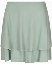 ARMANI EXCHANGE - Minirock Aus Fließender Viskose - Lyst