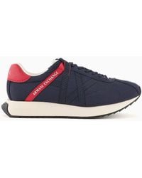 Armani Exchange - Sneakers In Technical Fabric, Mesh And Suede - Lyst