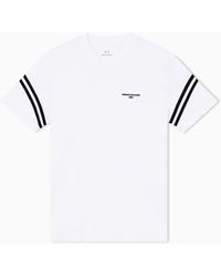 ARMANI EXCHANGE - Regular Fit T-Shirt With Contrasting Piping - Lyst