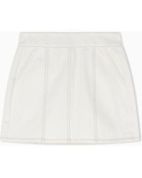 ARMANI EXCHANGE - Rigid Denim Mini Skirt - Lyst