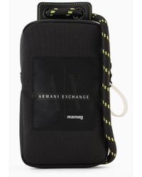 Armani Exchange - Phone Holder In Asv Recycled Fabric - Lyst