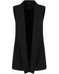 Armani Exchange - Single-breasted Waistcoat In Satin Jacquard Fabric - Lyst
