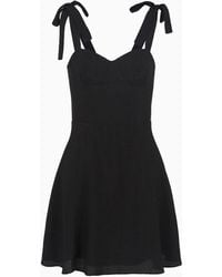 Armani Exchange - Flared Dress With Satin Jacquard Bows - Lyst