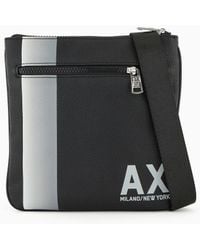 Armani Exchange - Crossbody Bag Con Banda A Contrasto E Logo - Lyst