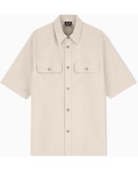 ARMANI EXCHANGE - Casual Cotton Poplin Shirt - Lyst
