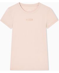 ARMANI EXCHANGE - T-Shirt Mit Normaler Passform Und Logo - Lyst