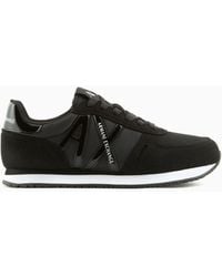 Armani Exchange - Microfiber Sneakers With Logo - Lyst