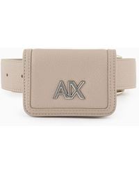 Armani Exchange - Belt With Logo Card Holder - Lyst