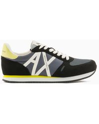 Armani Exchange - Sneakers In Eco-suede, Mesh And Nylon - Lyst