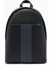 ARMANI EXCHANGE - Zaino Con Banda A Contrasto Con Logo E Tasca Frontale - Lyst