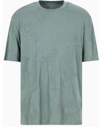 Armani Exchange - Regular Fit T-shirt In Jacquard Fabric - Lyst