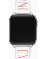 Armani Exchange - White Silicone Band For Apple Watch®, 42/44/45/49mm - Lyst