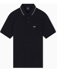 ARMANI EXCHANGE - Slim-Fit Stretch Cotton Jersey Polo Shirt Essential - Lyst