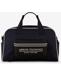 Mens Bags Gym bags and sports bags Armani Exchange Synthetic Duffel Bag In Paper Effect Fabric in White for Men 