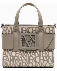 ARMANI EXCHANGE - Borsa Tote Media Con Dettaglio A Contrasto - Lyst