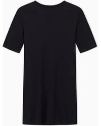 ARMANI EXCHANGE - Short-Sleeve Cotton Jersey T-Shirt Dress With Logo Icon - Lyst