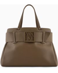 ARMANI EXCHANGE - Bolso De Hombro Grande Con Detalle De Logotipo Asv - Lyst