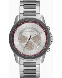 Armani Exchange - Chronograph Two-tone Stainless Steel Watch - Lyst