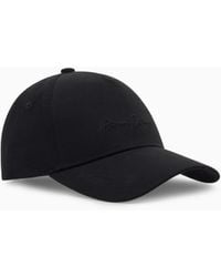 ARMANI EXCHANGE - Visor Cap With Lettering Logo - Lyst