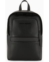 ARMANI EXCHANGE - Square Backpack With Contrasting Details - Lyst