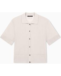 ARMANI EXCHANGE - Short-Sleeved Linen Blend Cardigan - Lyst