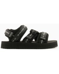 Armani Exchange - Multi-band Sandals With Tear - Lyst
